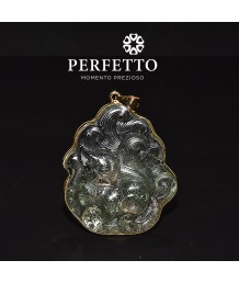 Green Phantom Quartz Nine Tail Fox Pendant